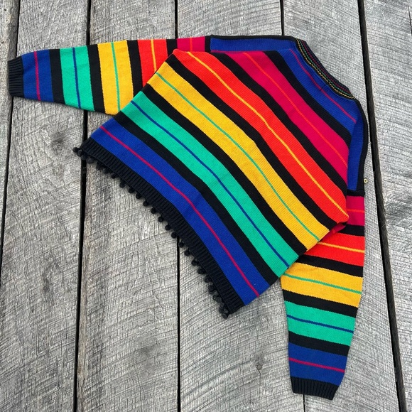 Vintage 90s Oversized Tassle Cardigan - Picture 4 of 4